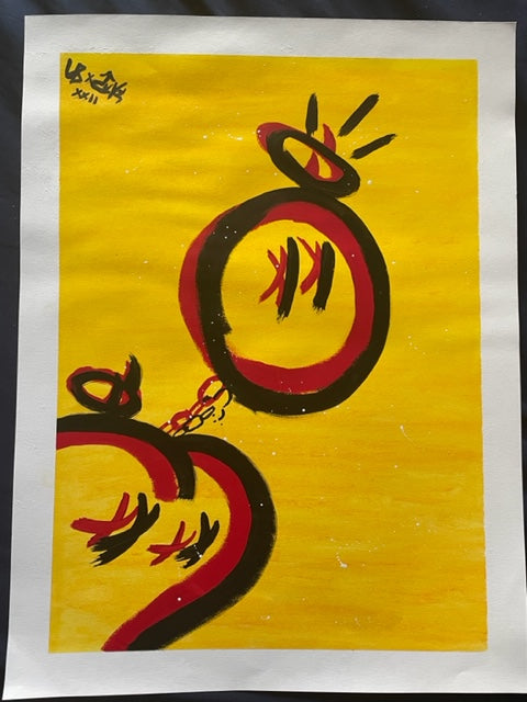 Toxic......18x24 Oil pastel and Acrylic painting